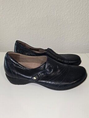 Dansko Women's Black Leather Slip-On Comfort Casual Shoes 36
